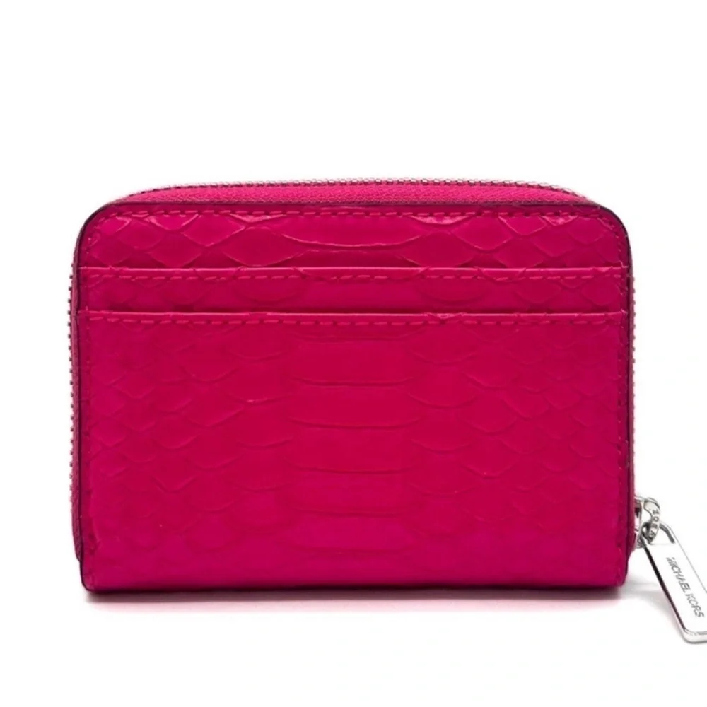 Michael Kors Medium ZA Card Case Wallet Electric Pink Multi
